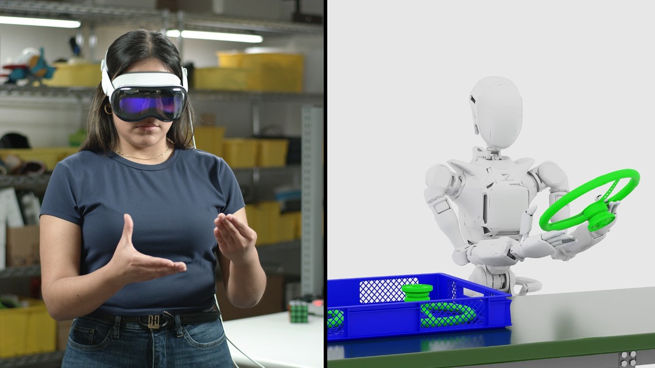 Apple Vision Pro를 통한 휴머노이드 로봇 학습